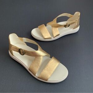 Vionic Harmony Rx Recovery Strappy Sandal Metallic Gold Womens Size 12 Wide